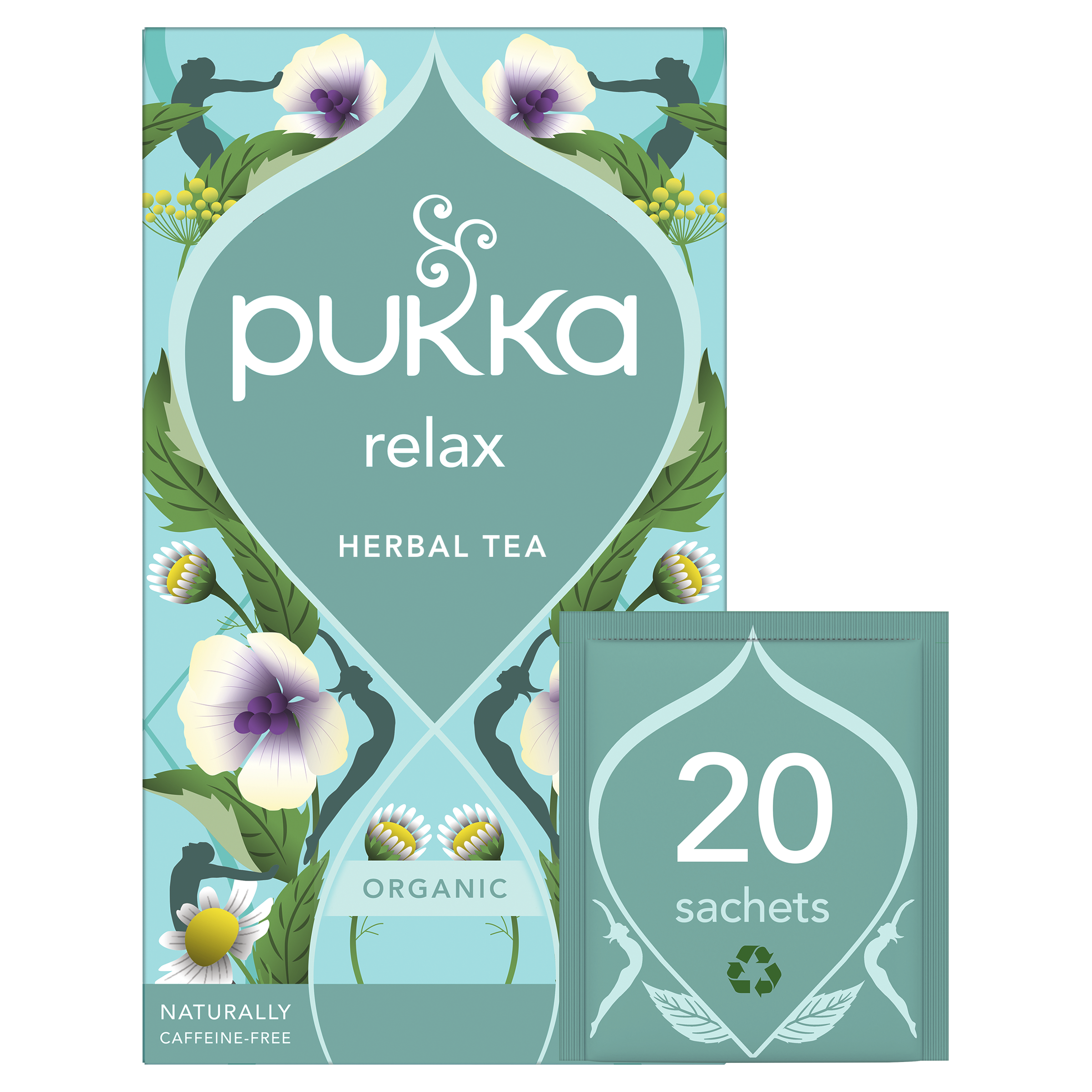 Zdjęcie przedstawia opakowanie herbaty Pukka Relax